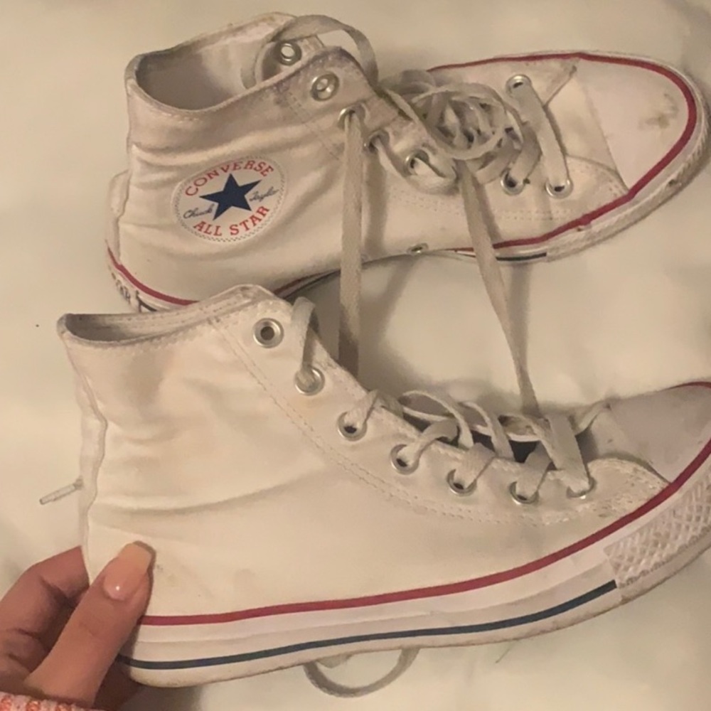 White converse size 8 high top